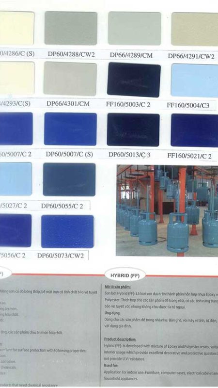 Bảng màu sơn tĩnh điện Đại Phú